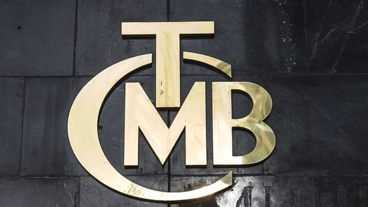 Türkiye Cumhuriyet Merkez Bankası'nın ana binası ve logosu.
