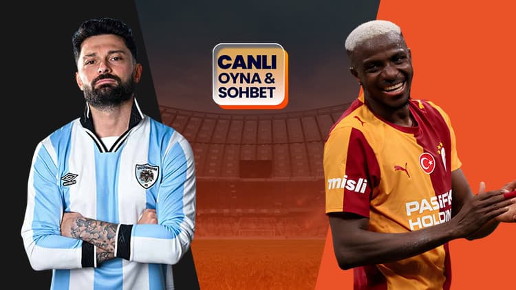 Galatasaray ve Erzurumspor oyuncuları, Erzurum'daki Kazım Karabekir Stadı'nda sahada mücadele ederken.
