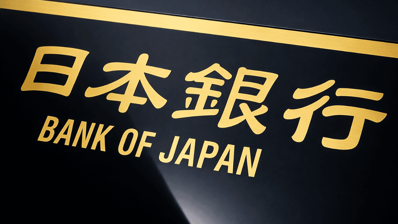 Japonya Merkez Bankası binası ve BoJ logosu.
