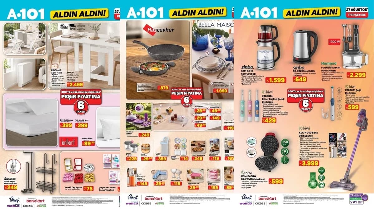 A101 Aktüel 27 Ağustos Perşembe indirimleri neler? Manyetik yapı blokları ve şarjlı dik süpürge ne kadar?