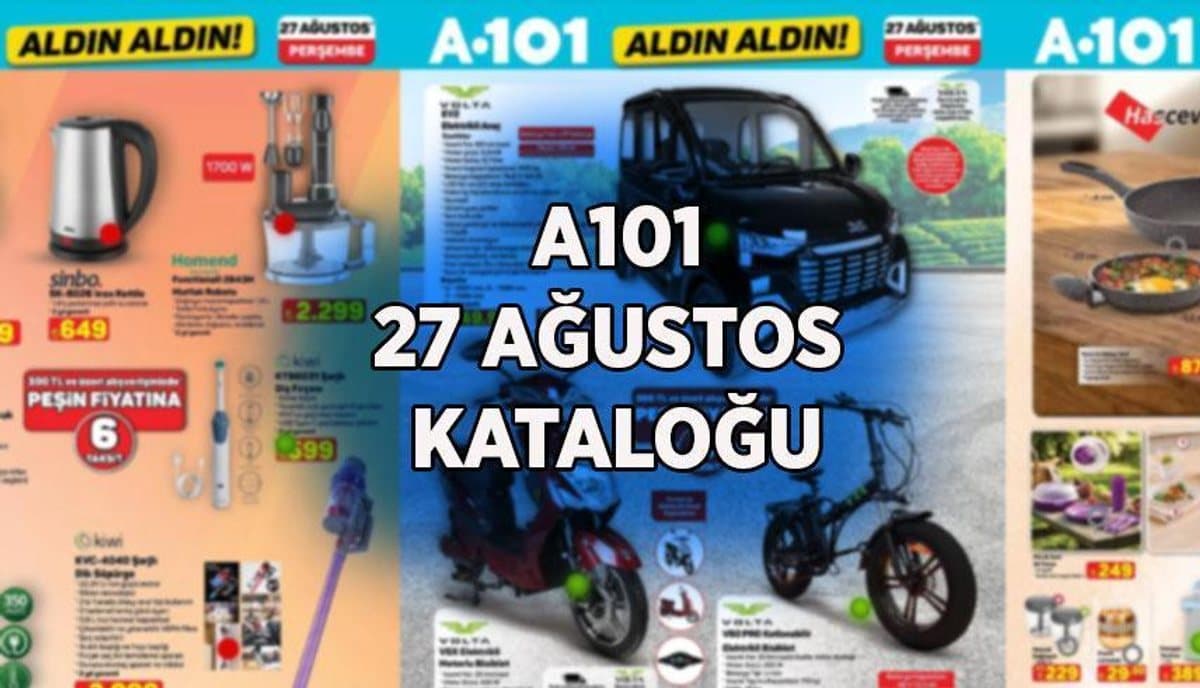 A101’in 27 Ağustos kataloğunda 349 bin 990 TL’lik elektrikli araç