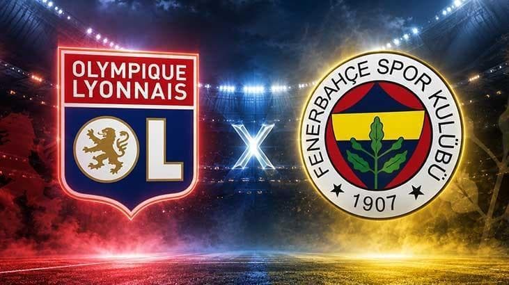 Lyon ve Fenerbahçe logolarını içeren UEFA Şampiyonlar Ligi play-off rövanş maçı görseli.