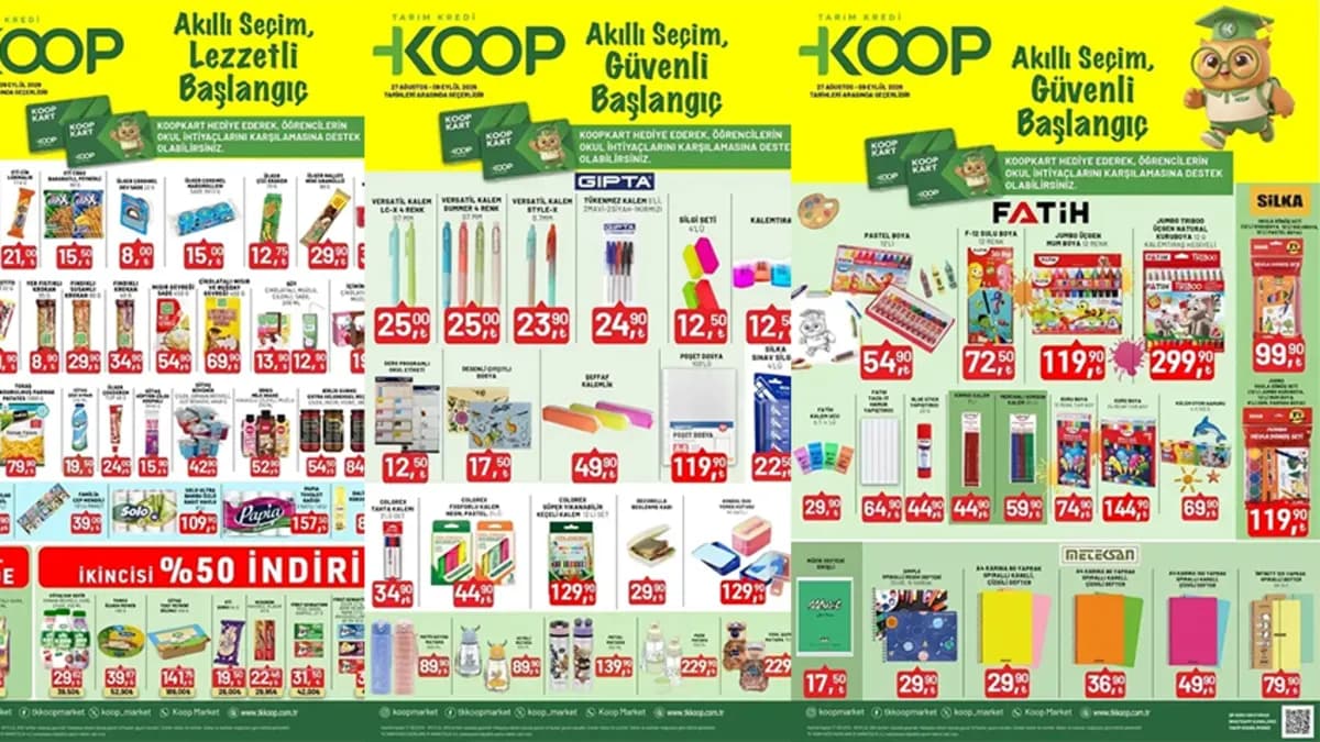 Tarım Kredi 27 Ağustos-9 Eylül okul öncesi ihtiyaçlar kampanyası ne zaman? Okula dönüş ürünleri neler?