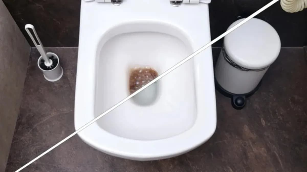 Klozet temizliğinde kullanılmak üzere sitrik asit ve sıcak su hazırlığı