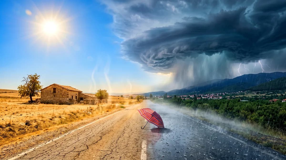 Türkiye hava durumu tahminini gösteren harita veya hava koşullarını yansıtan genel görünüm.