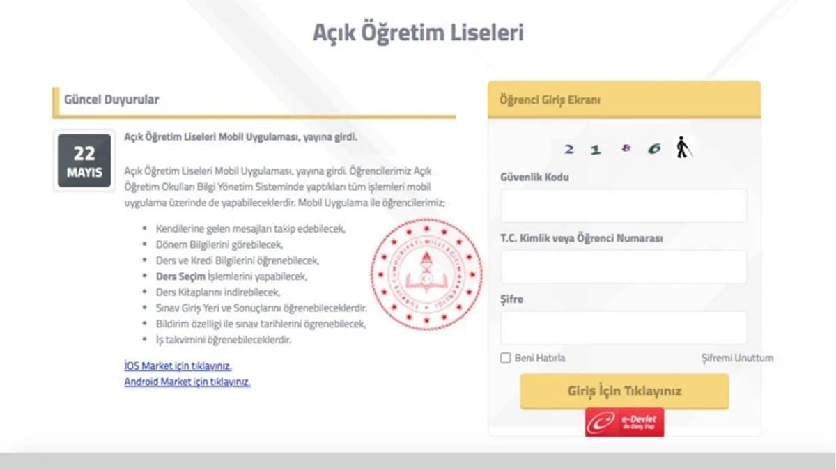 Açık Öğretim Lisesi ek sınav sonuçları sorgulamasını anlatan genel görsel