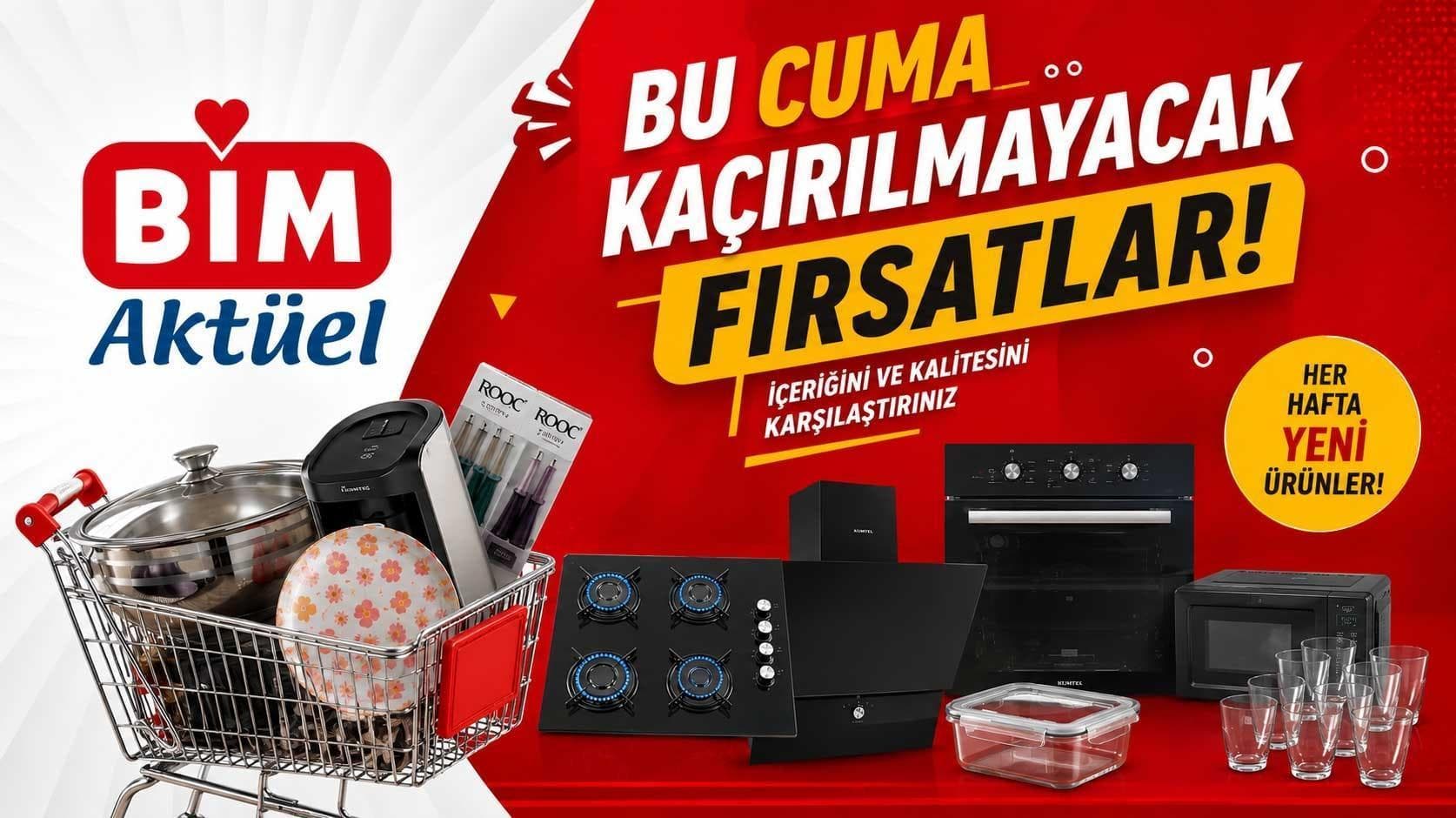 BİM aktüel ürün kataloğunu gösteren görsel