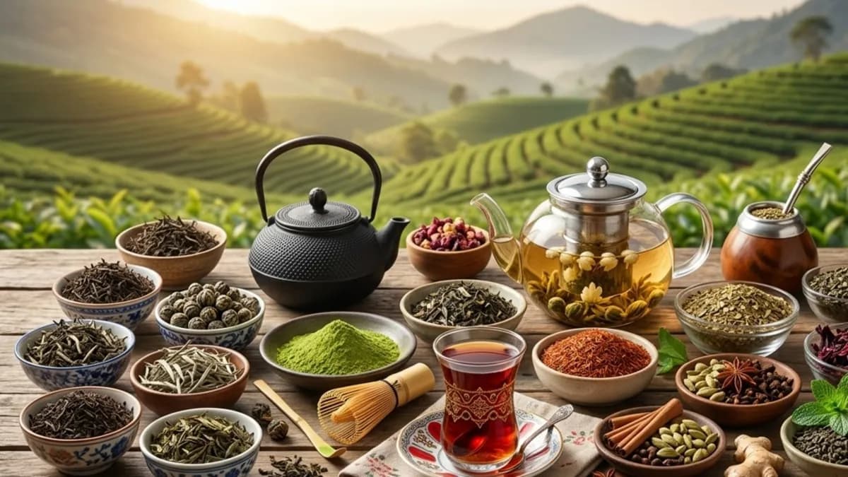Çay bardağı ve çaydanlık