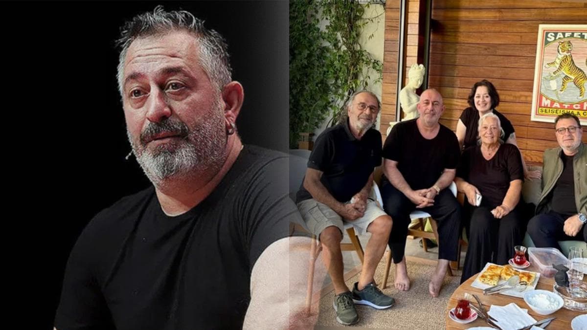 Cem Yılmaz'ın ailesiyle birlikte olduğu sofra fotoğrafında masada börek bulunuyor.
