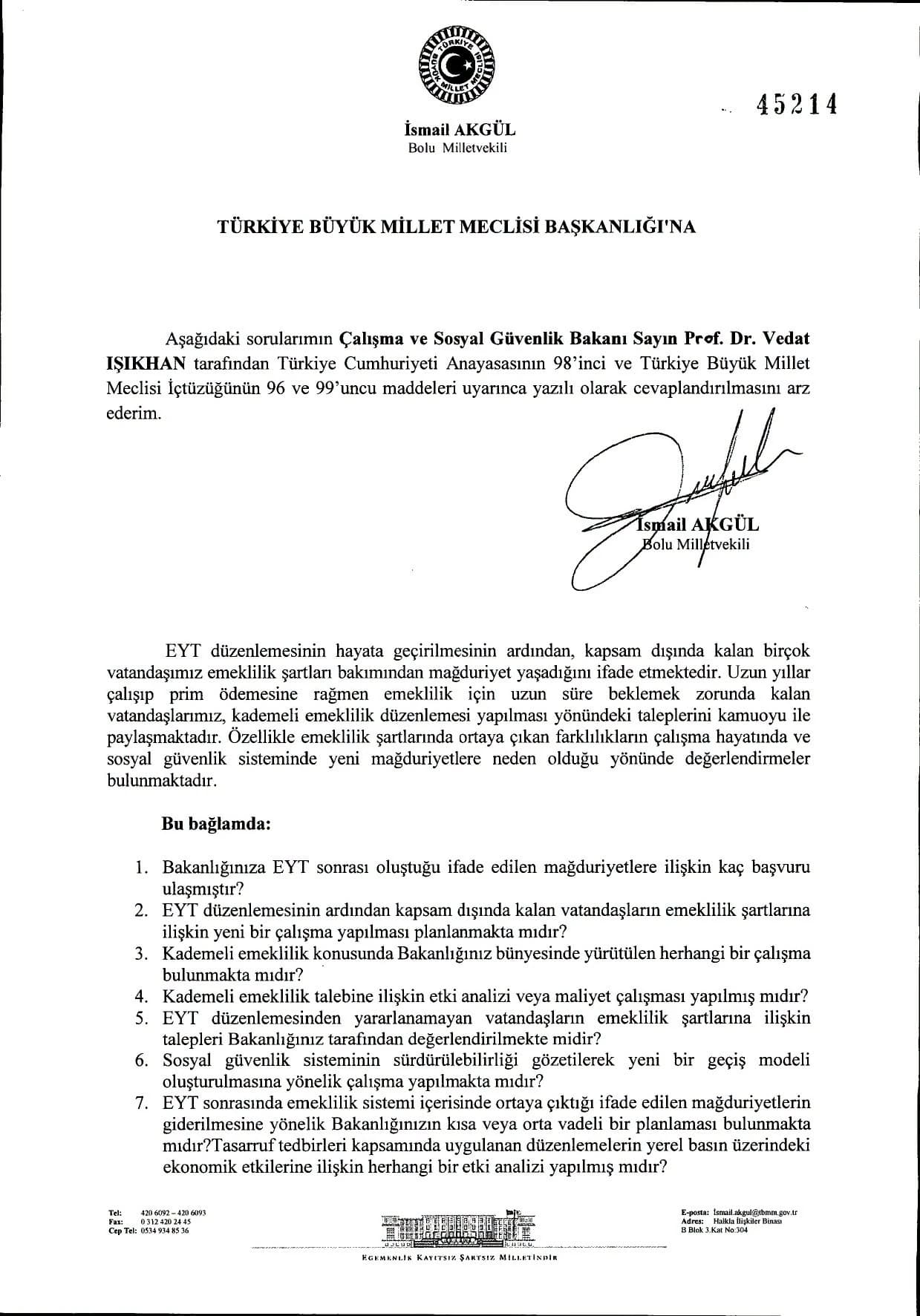 Kademeli emeklilik yasası için bakanlık görüşmesi ve Meclis sürecini anlatan haber görseli.