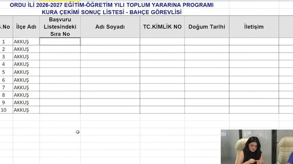 Ordu TYP kura çekiminde bahçe görevlisi sonuçları belli oldu mu? Asil ve yedek isim listesi nasıl görüntülenir?
