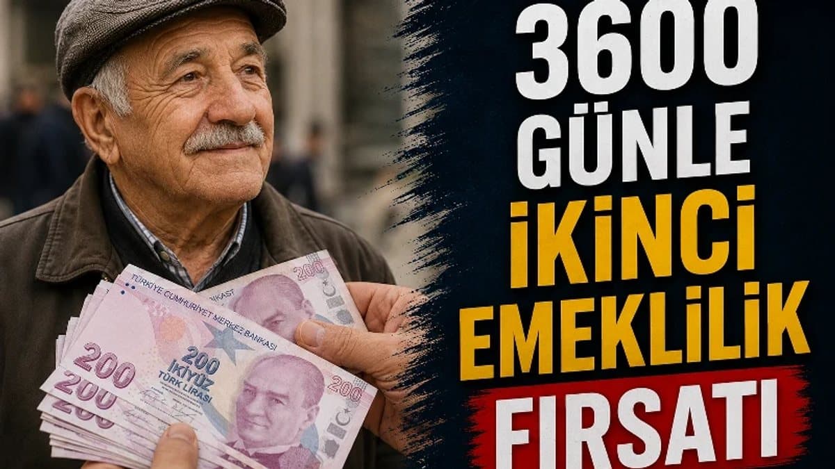 Hesap makinesi ve emeklilik belgelerinin bulunduğu masada 3600 prim günü ve ikinci emeklilik hesaplamasını çağrıştıran kompozisyon.