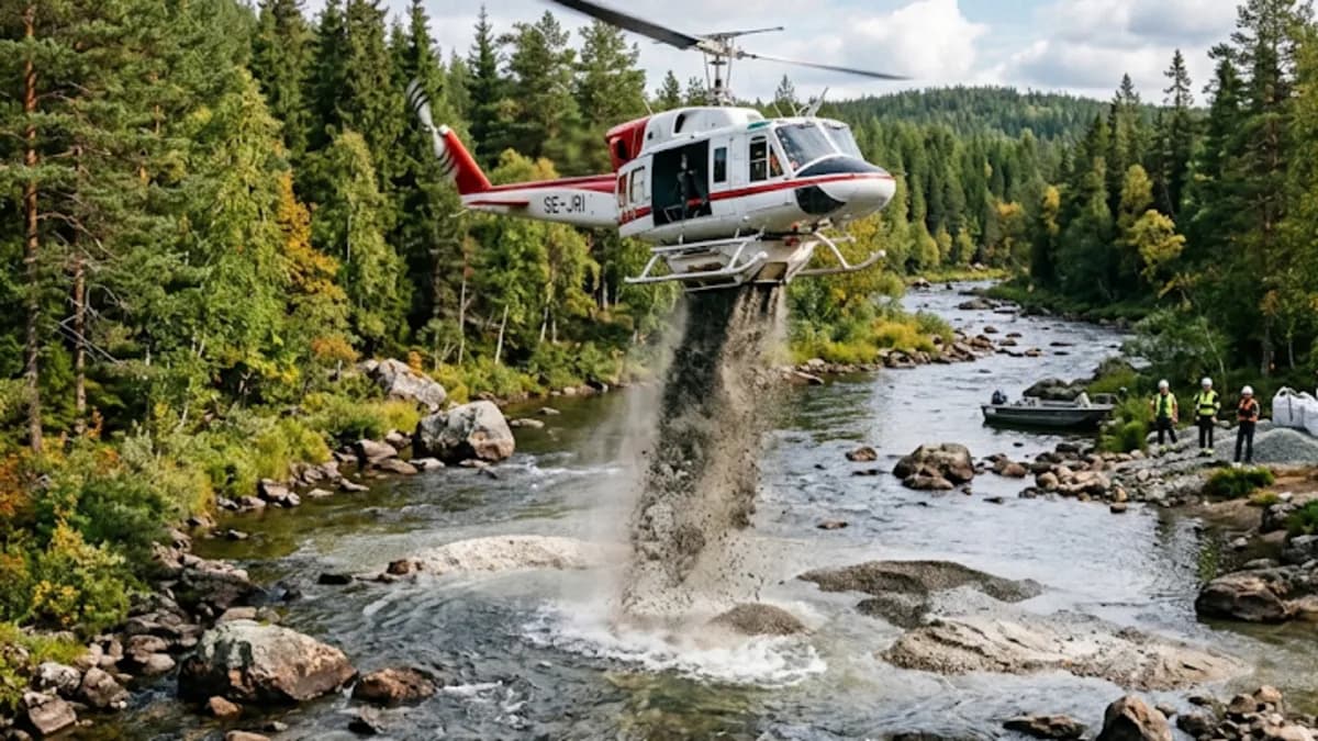 Nehre helikopterle tonlarca kum ve çakıl dökülmesi ne amaçla yapıldı? Hangi canlıların yaşam alanı yeniden inşa edildi?