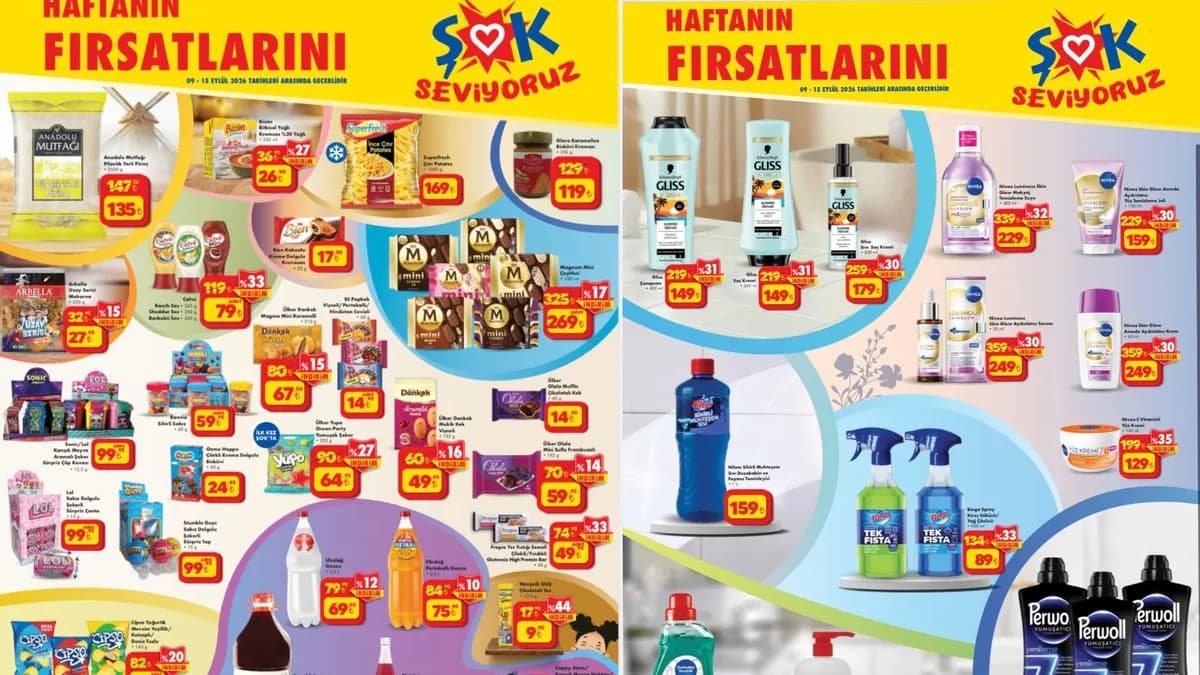 ŞOK aktüel kataloğu 9-15 Eylül 2026: Bu hafta ŞOK'ta neler var, hangi ürünler satışta olacak?