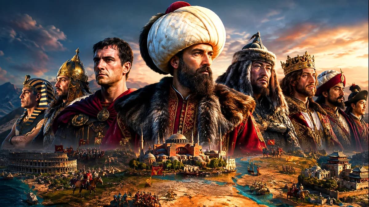 Dünyanın en büyük imparatorluklarını sıralayan liste görseli