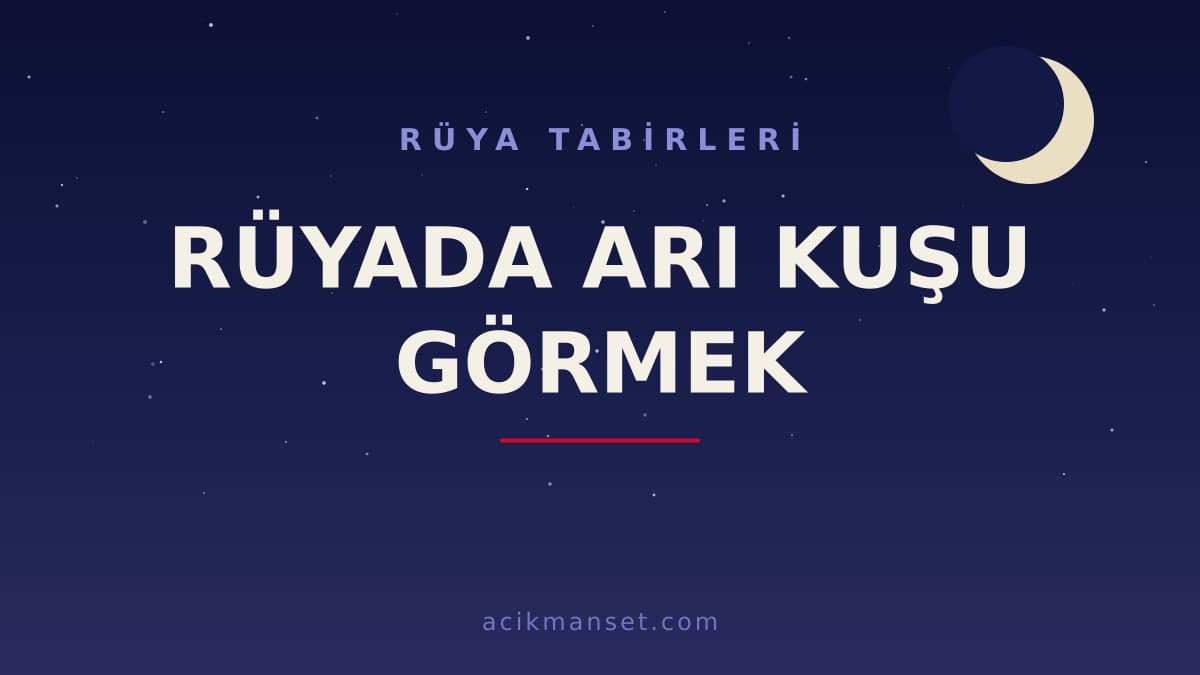 Rüyada arı kuşu görmek ne anlama gelir? Rüyada arı kuşu görmek ne demek, dini ve psikolojik yorumu nedir?