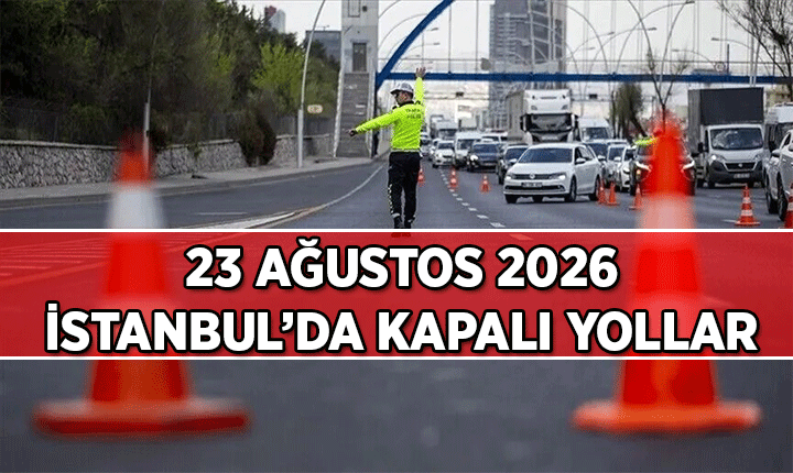 İstanbul’da trafik akışı ve yol kapanışı bulunan bir cadde