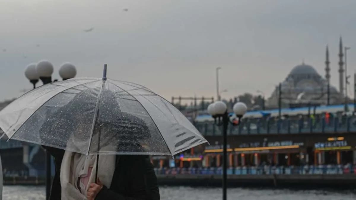 Yağış ve fırtına uyarılarını gösteren Türkiye hava durumu haritası.