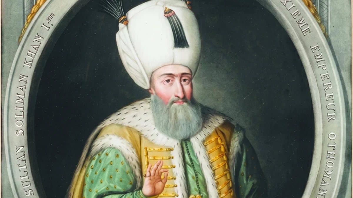Kanuni Sultan Süleyman'ı Zigetvar seferi sırasında askerleri ve otağıyla gösteren tarihi bir minyatür.