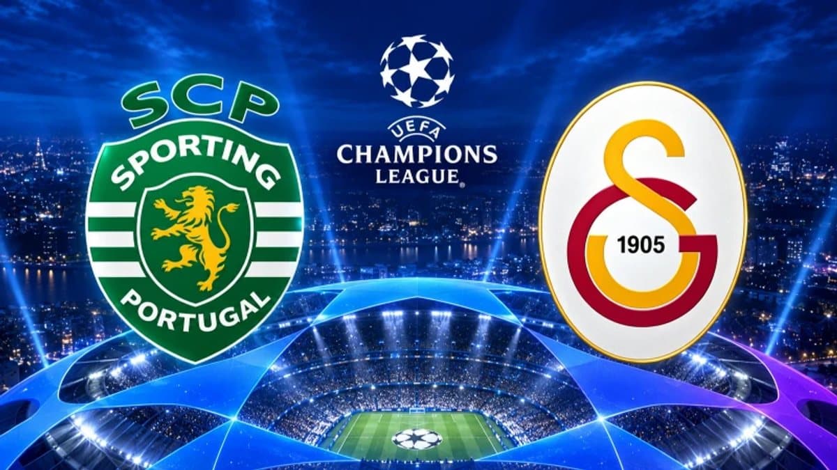 Sporting Lizbon ile Galatasaray arasındaki Şampiyonlar Ligi maçında oyuncuların stadyuma çıkışı