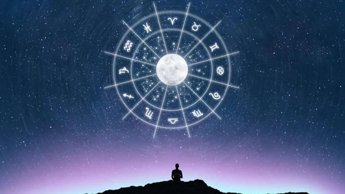 Venüs gezegeni ve burç sembollerinin yer aldığı astroloji temalı temsili görsel
